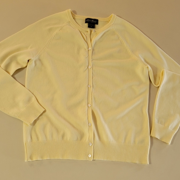 Eddie Bauer Sweaters - Eddie Bauer Lemon Yellow Cardigan